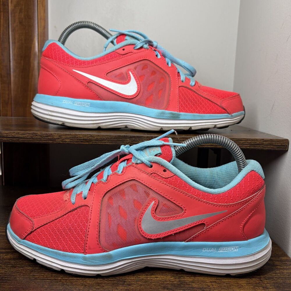 Nike Dual Fusion ST 3 657498-600 Women's Size 8.5 Pink Blue Running Shoes